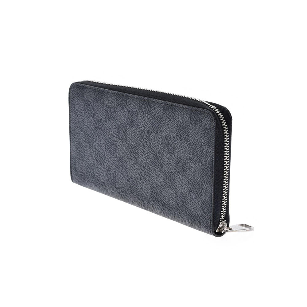 Louis Vuitton Gray Canvas Zippy Long Black Damier Organizer Black Graphite